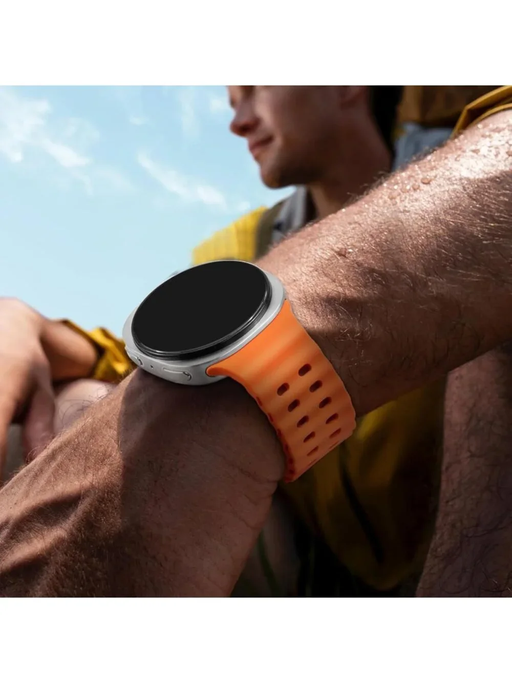 Unisex Orange Analog Quartz Breathable Marine Replacement Samsung Galaxy Watch